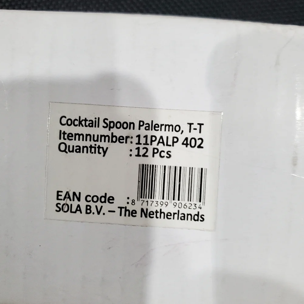 Sola Coctail Spoons Set 12 Netherlands 18/10 New in Box L👀K Coffee ☕ Ice Cream